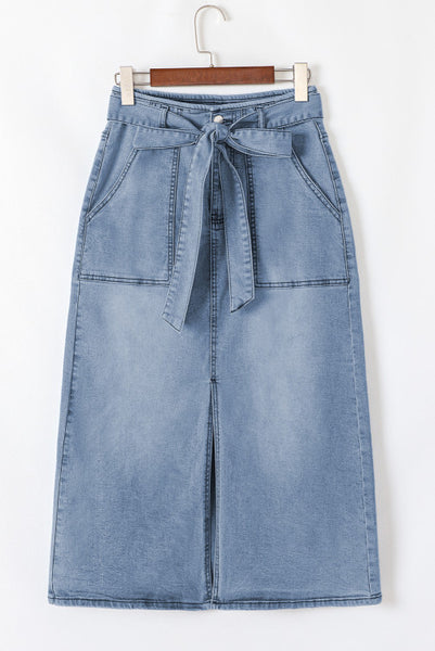 Long Denim Skirt