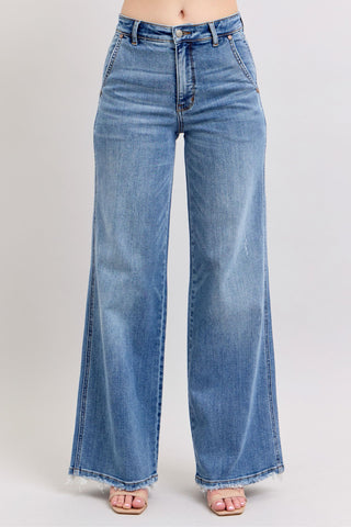 Judy Blue High Rise Medium Retro Wide Leg Jeans