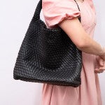 Basketweave Vegan Leather Bag
