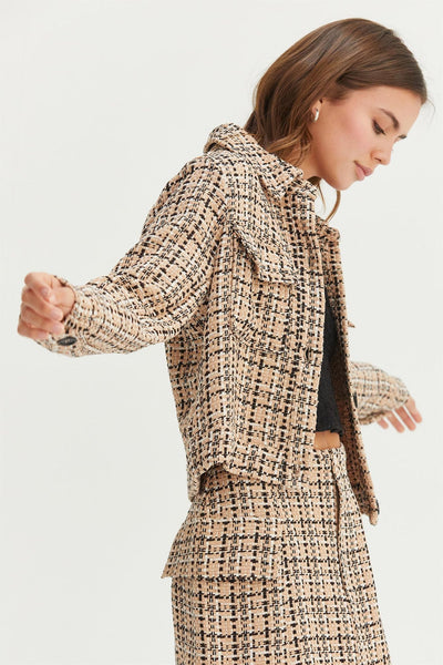 Tweed Button Up Jacket