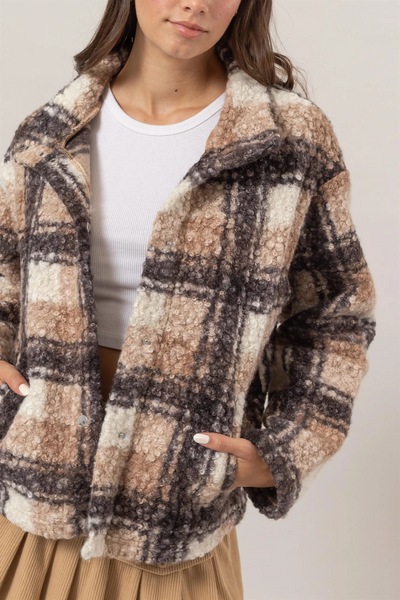 Plaid Teddy Bear Jacket