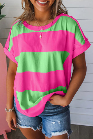 Colorblock Round Hem Tee