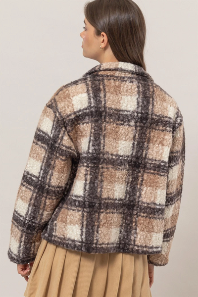 Plaid Teddy Bear Jacket
