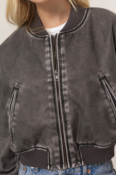 Washed Bomber Jacket