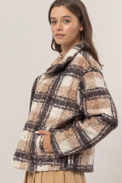 Plaid Teddy Bear Jacket