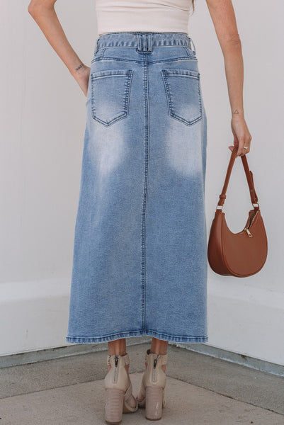 Long Denim Skirt