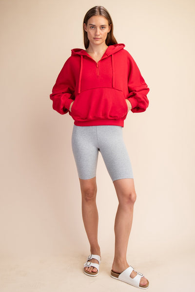 French Terry Quarter Zip Hoodie