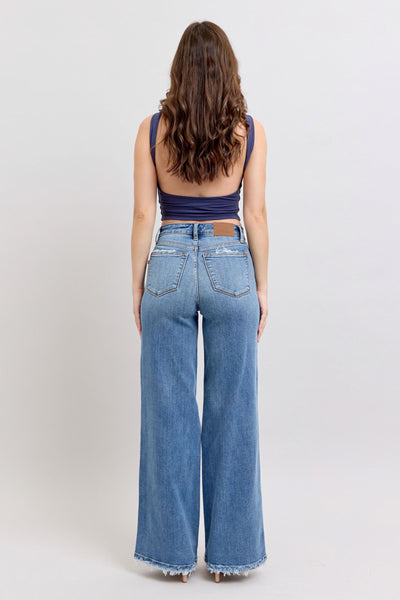 Judy Blue High Rise Medium Retro Wide Leg Jeans