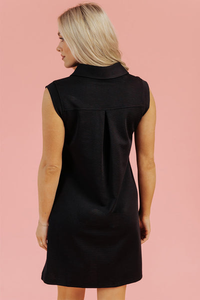 Slit Neck Sleeveless Dress
