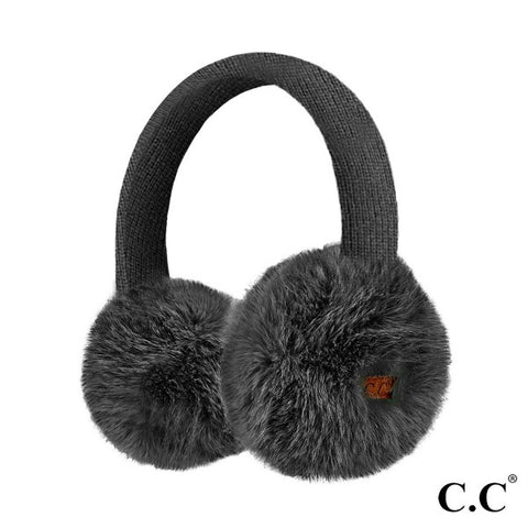 Faux Mink Knit Earmuff