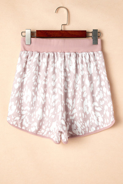 Blush Leopard Knit Shorts