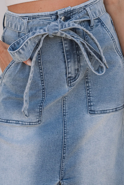 Long Denim Skirt