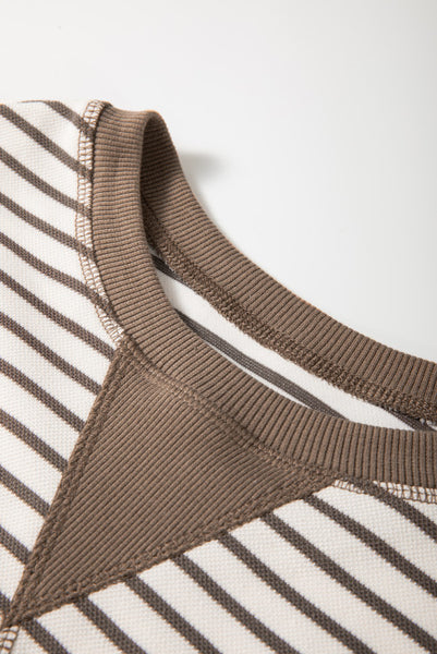 Striped Ruffle Sleeve Tee