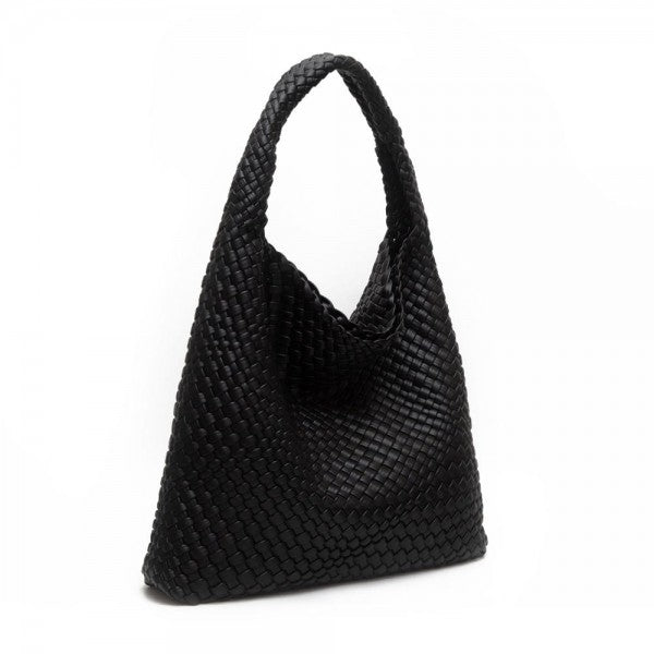 Basketweave Vegan Leather Bag