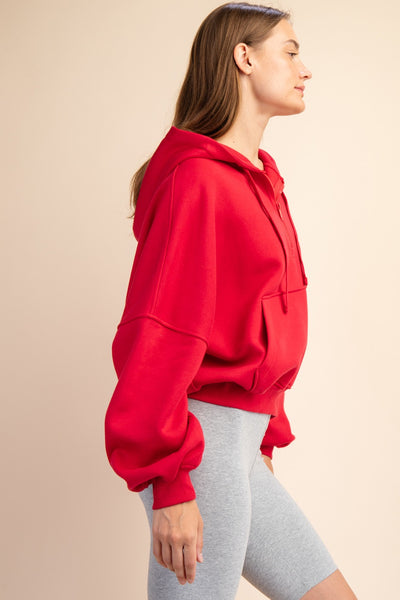 French Terry Quarter Zip Hoodie