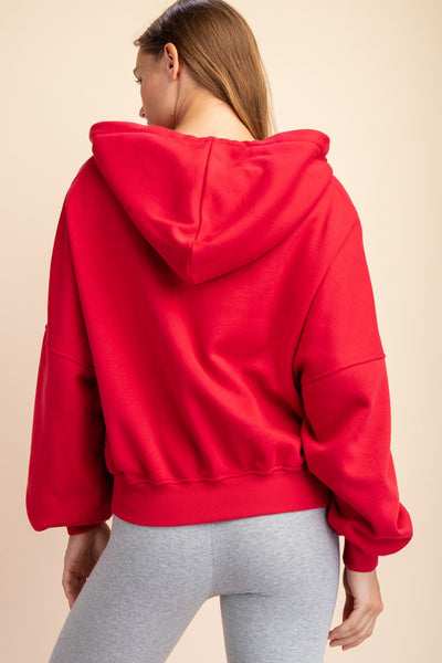 French Terry Quarter Zip Hoodie
