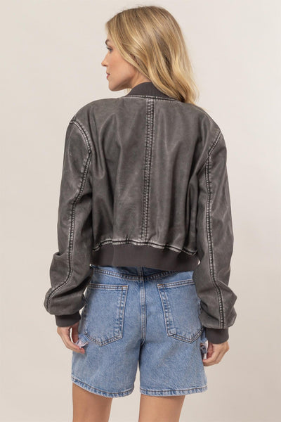 Washed Bomber Jacket