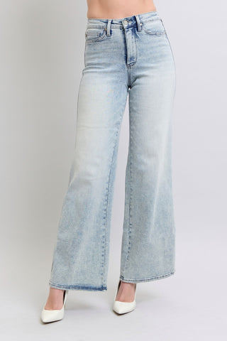 Judy Blue High Rise Tummy Control Retro Wide Leg Jeans