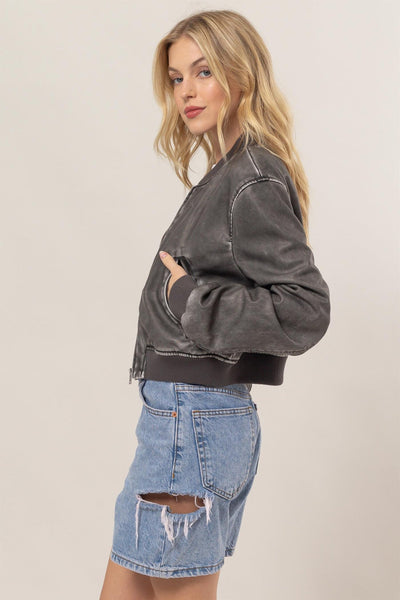 Washed Bomber Jacket