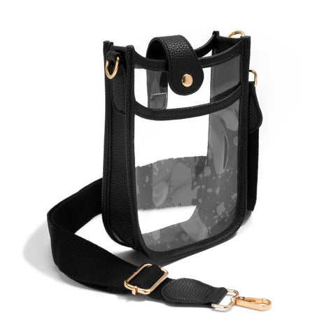 Clear Cross Body with Snap Latch Closure