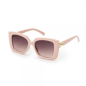 Square Cat Eye Sunglasses With Gold Tone Detail