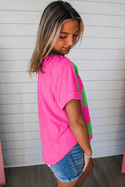 Colorblock Round Hem Tee