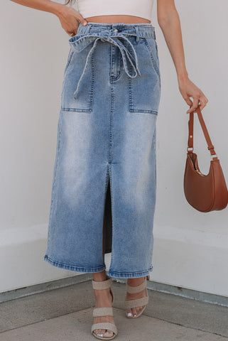 Long Denim Skirt