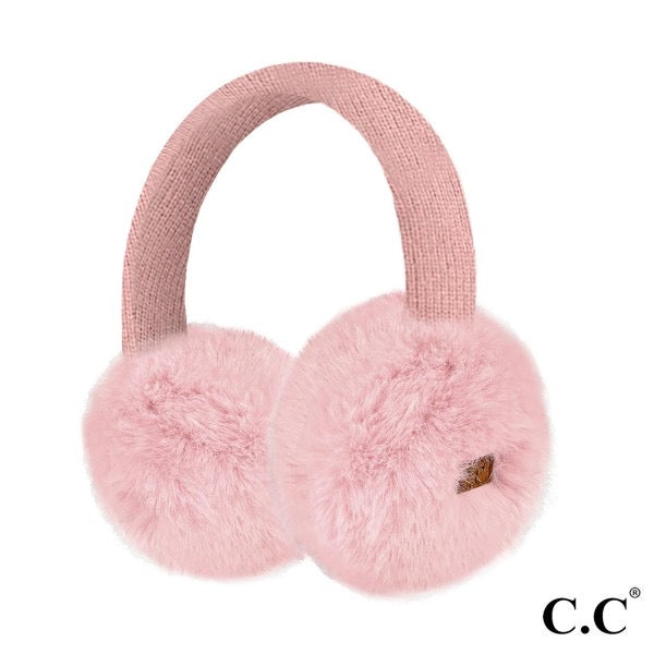 Faux Mink Knit Earmuff