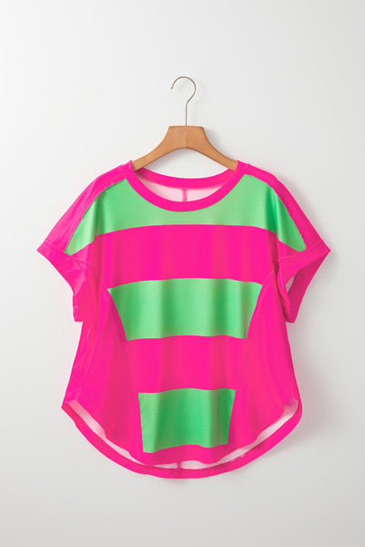 Colorblock Round Hem Tee