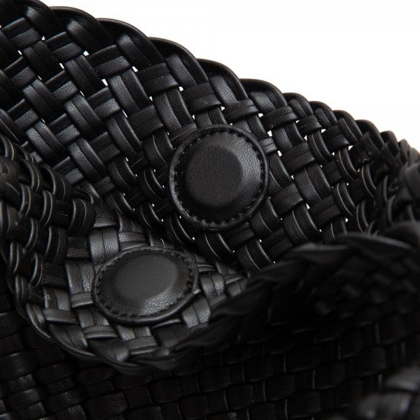 Basketweave Vegan Leather Bag