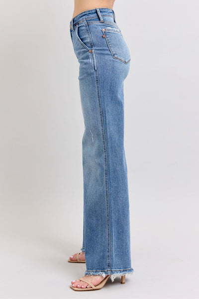 Judy Blue High Rise Medium Retro Wide Leg Jeans