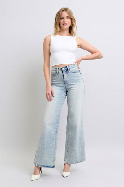 Judy Blue High Rise Tummy Control Retro Wide Leg Jeans