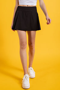 Woven Pleated Active Skort