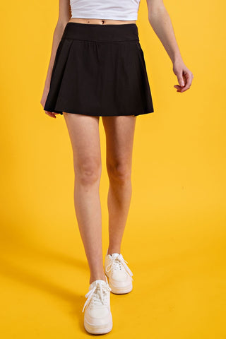 Woven Pleated Active Skort