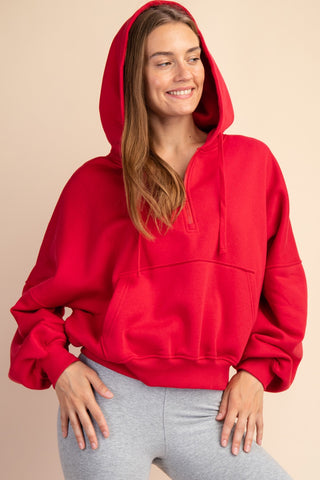 French Terry Quarter Zip Hoodie