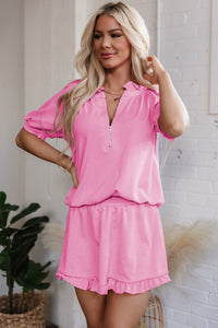2 Piece Skort and Quarter Zip Top Set