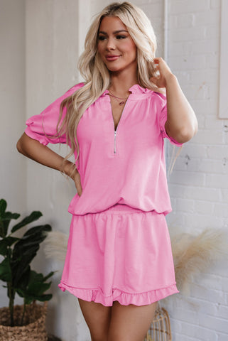 2 Piece Skort and Quarter Zip Top Set