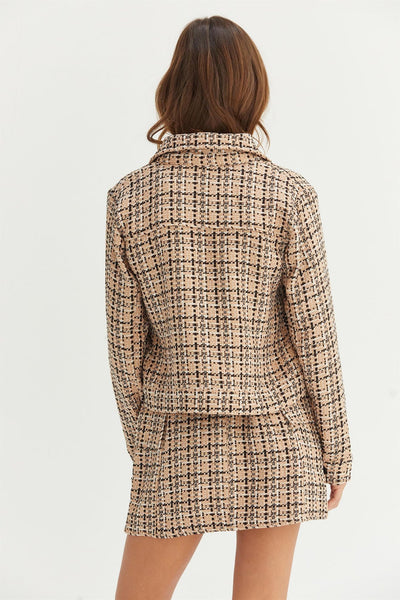 Tweed Button Up Jacket