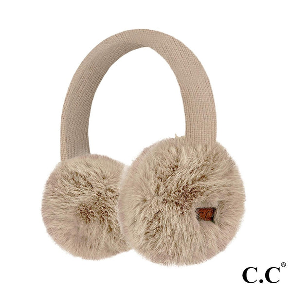 Faux Mink Knit Earmuff